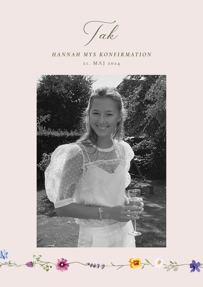 Konfirmation - Hannah My Konfirmation Takkekort